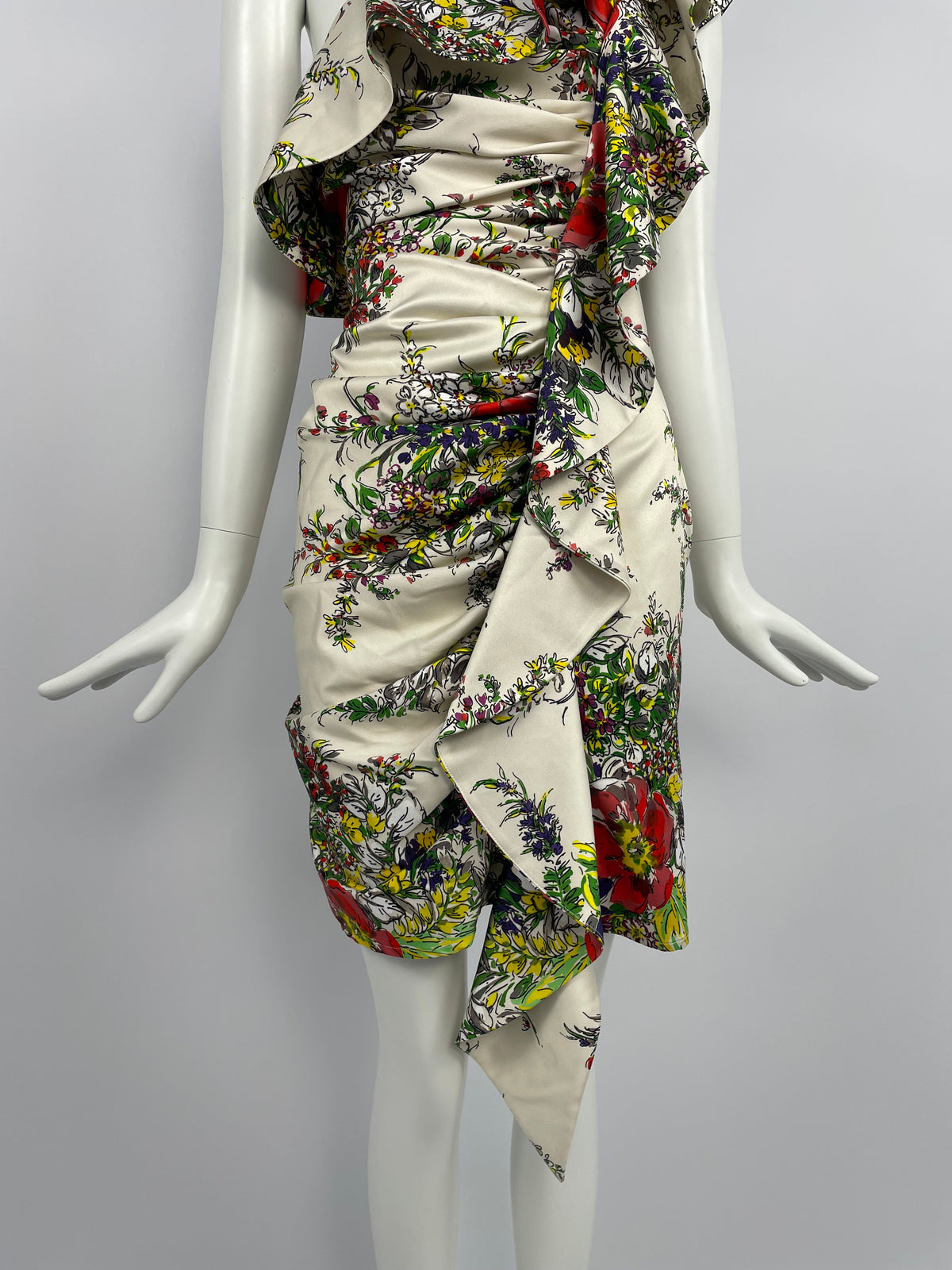 Blumarine 2000's floral print cocktail dress