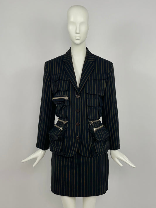 Jean Paul Gaultier S/S 1996 Cargo Pinstripe Set