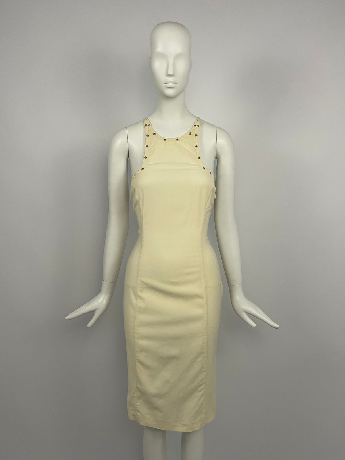 Gianni Versace 1990's Bondage bias cut dress