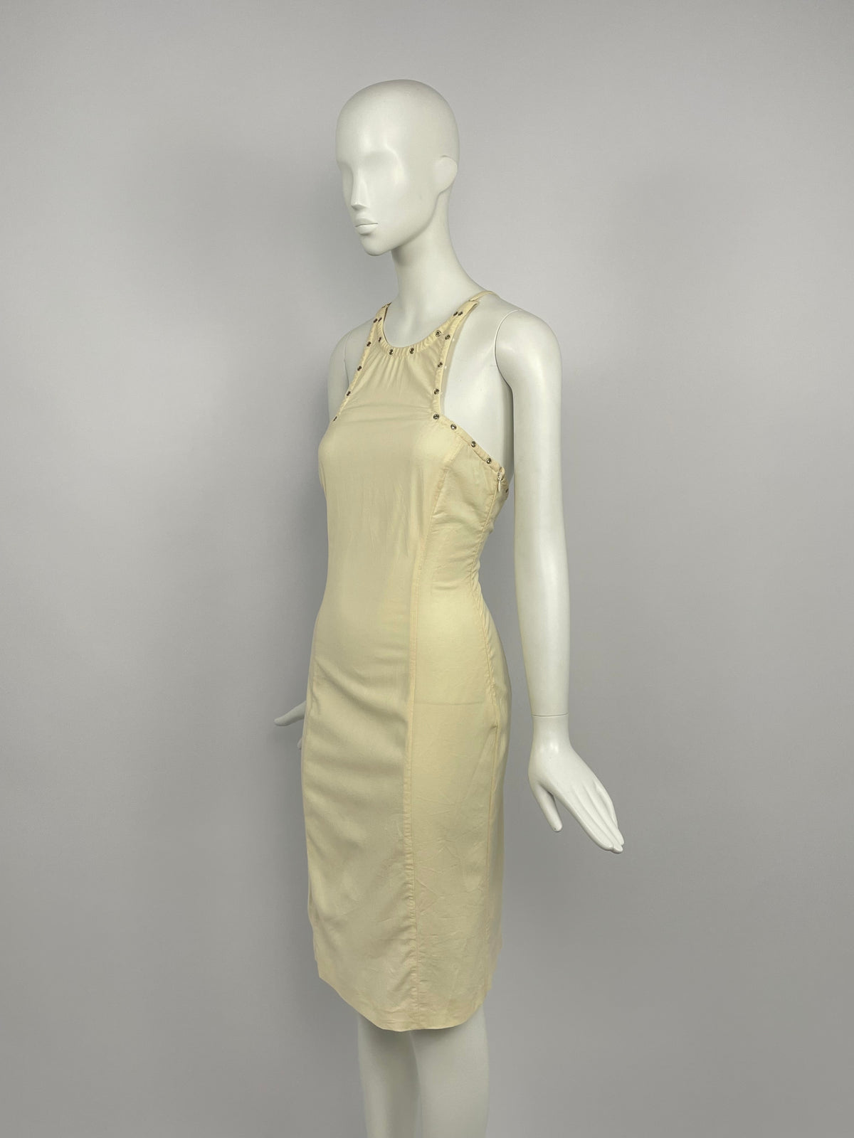 Gianni Versace 1990's Bondage bias cut dress