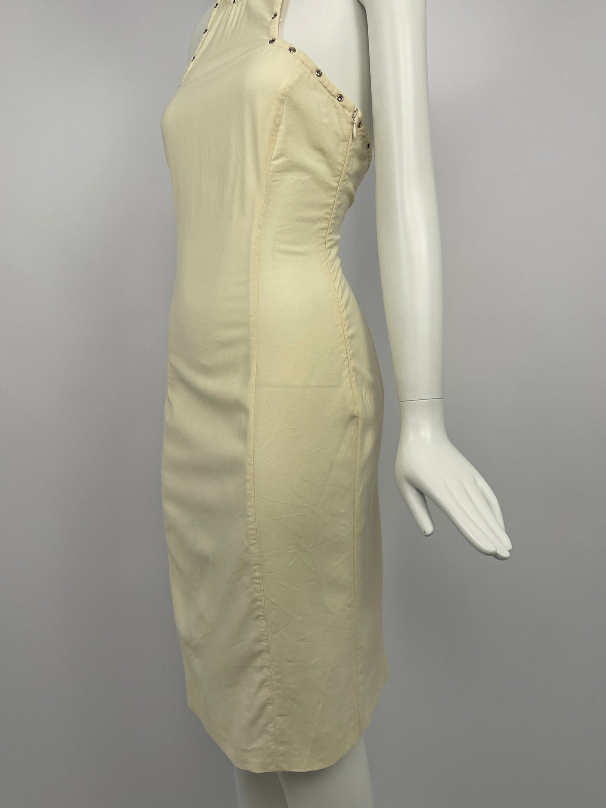 Gianni Versace 1990's Bondage bias cut dress