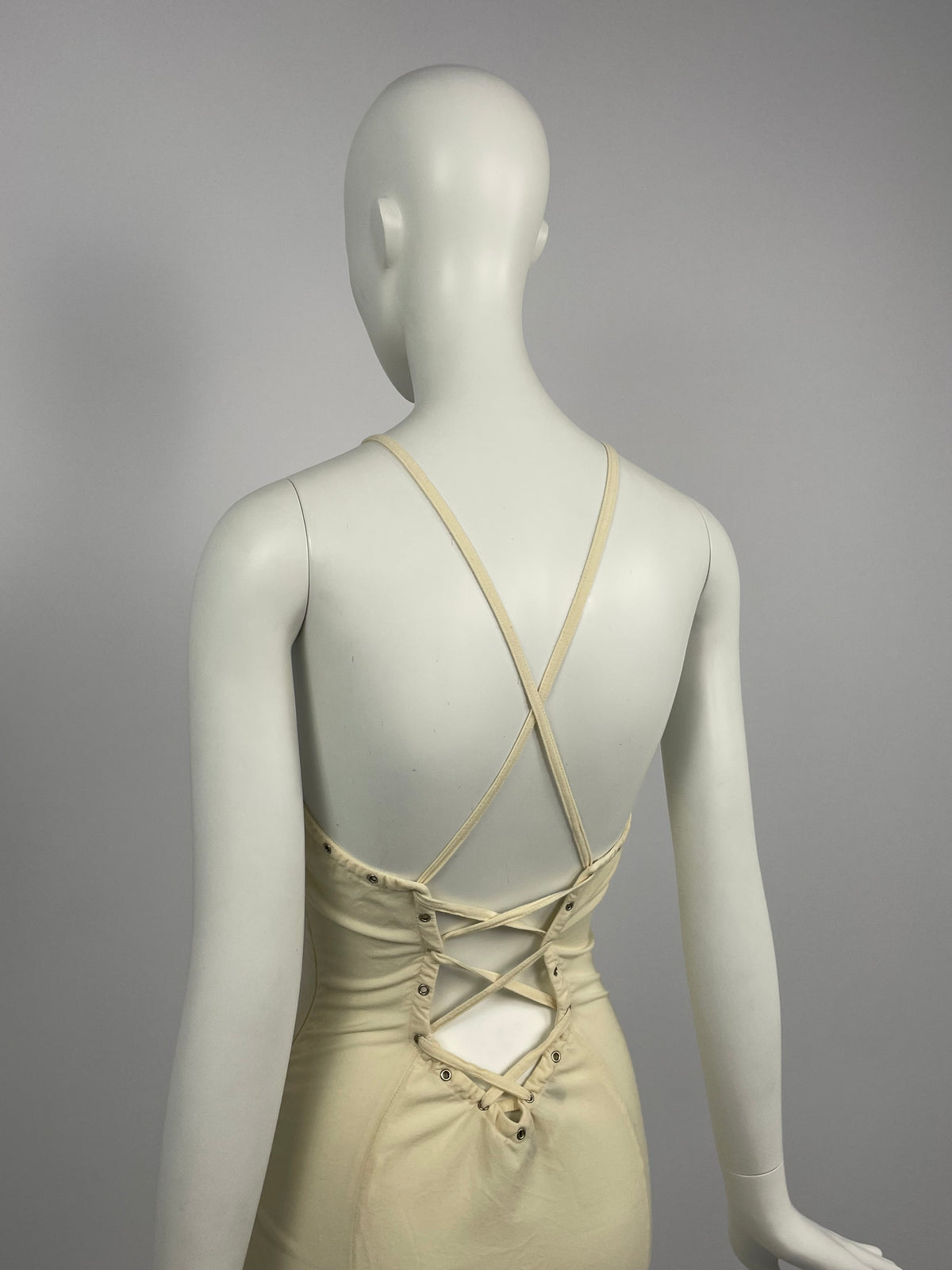 Gianni Versace 1990's Bondage bias cut dress