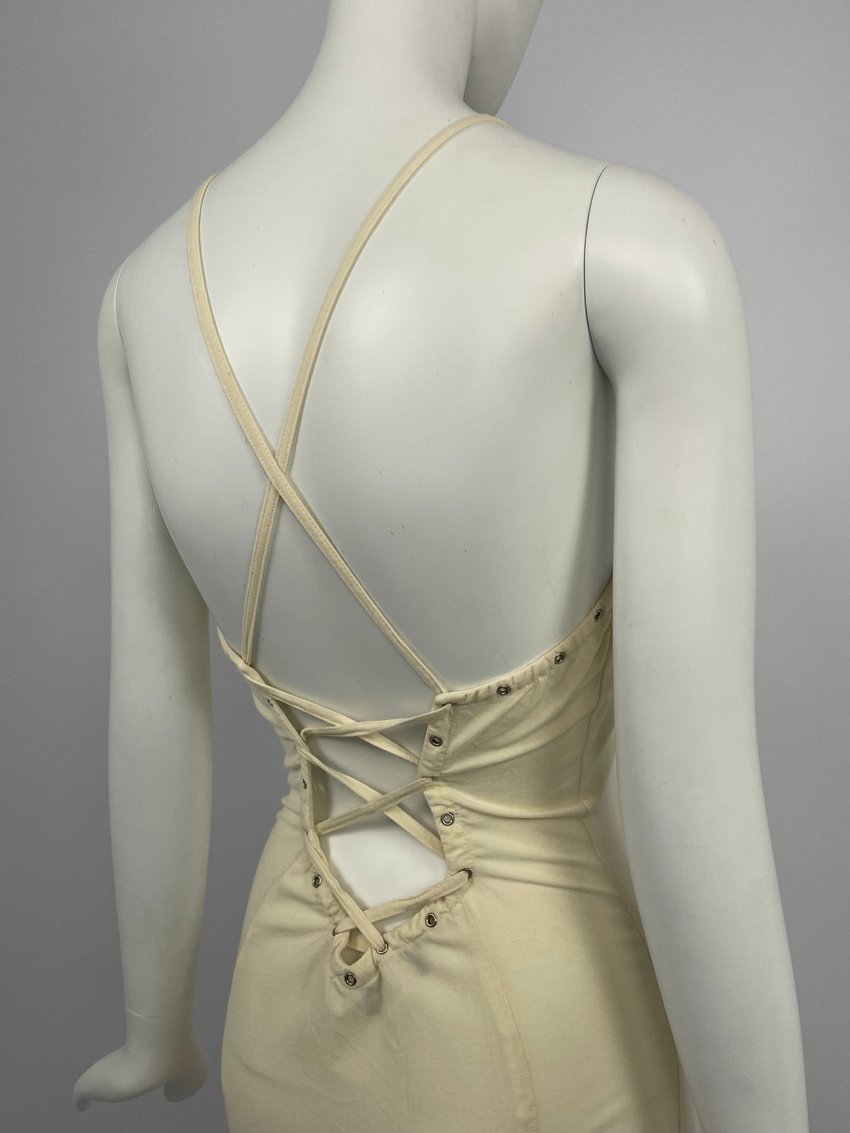 Gianni Versace 1990's Bondage bias cut dress